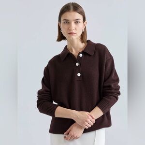 Almina Concept Polo Wool Sweater, Brown
